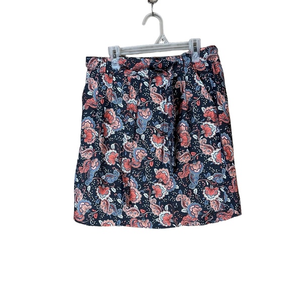 LOFT Dresses & Skirts - LOFT Gray Floral Pattern Belted Waist Casual Petite Small